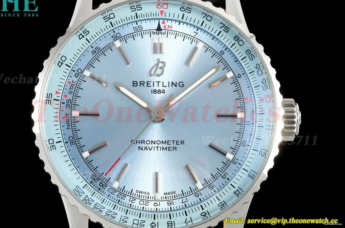 A2824 Blue Ice TF LE Dial 2024 41mm Navitimer 1 SS Date 0106